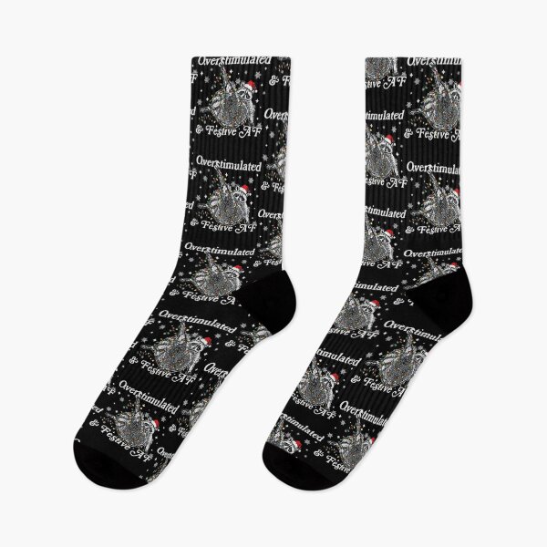 Item preview, Overstimulated & Festive AF Raccoon designed and sold by Wisppiaa.