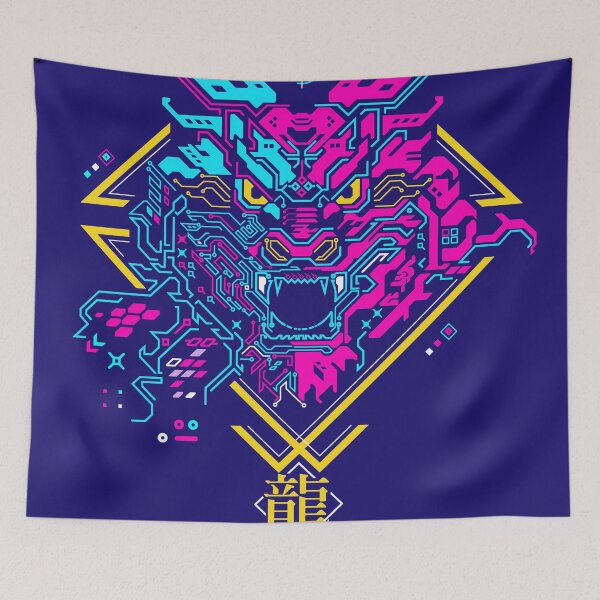 Item preview, Chinese zodiac sign of dragon, cyberpunk futuristic dragon designed and sold by NiamLab.