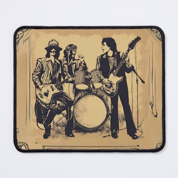 Item preview, Vintage 70's Rock Band Guitar Piano Drums Retro designed and sold by stxaris.