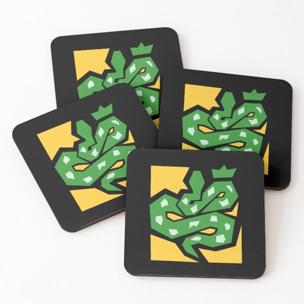 Item preview, Stylized Green Snake with Crown – Geometric Snake Design designed and sold by MAN  FROM MARS.