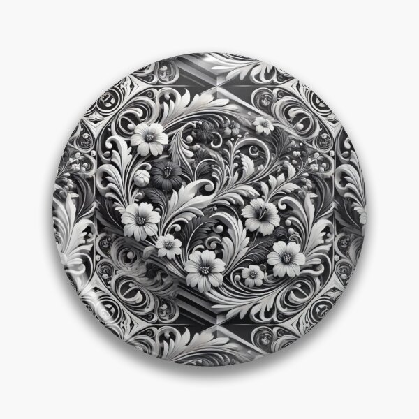 Item preview, Floral Monochrome Elegance designed and sold by Meta2Physical.