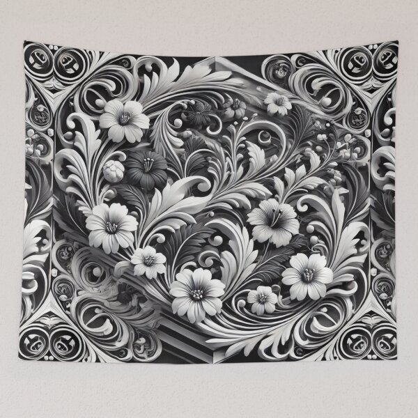 Item preview, Floral Monochrome Elegance designed and sold by Meta2Physical.