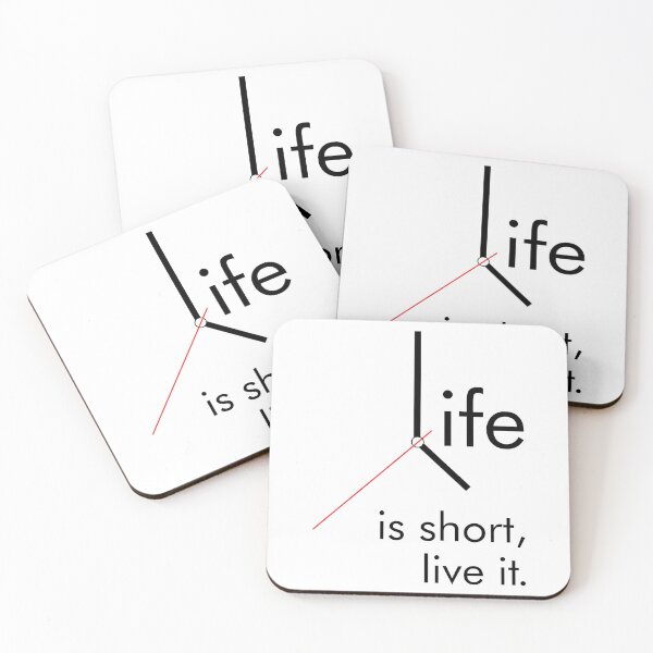 Item preview, LIFE IS SHORT, LIVE IT designed and sold by Minimal_Designs.