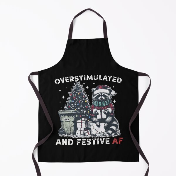 Item preview, Overstimulated And Festive AF Raccoon Christmas Feral Xmas designed and sold by Wisppiaa.