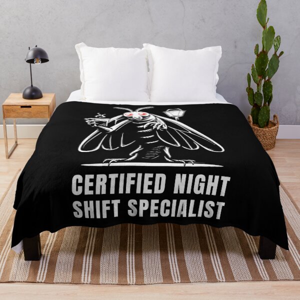 Item preview, Certified Night Shift Specialist Mothman Cryptid Paranormal Humor designed and sold by Designer-Girl.