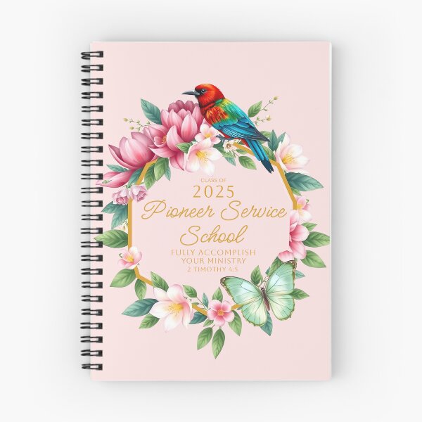 Item preview, Pioneer School 2025 “Fully Accomplish your Ministry” 2 Tim 4:5  (Bird & Flower) designed and sold by svarupa.