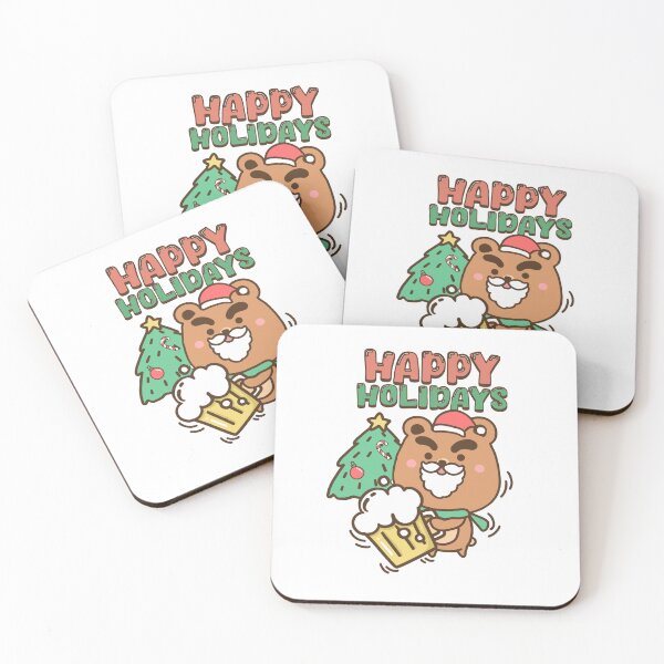 Item preview, Santa bear is Happy holidays designed and sold by JiraVibes.