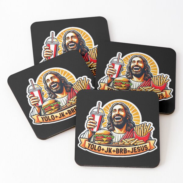 Item preview, YOLO JK BRB Jesus Fast Food designed and sold by plushism.