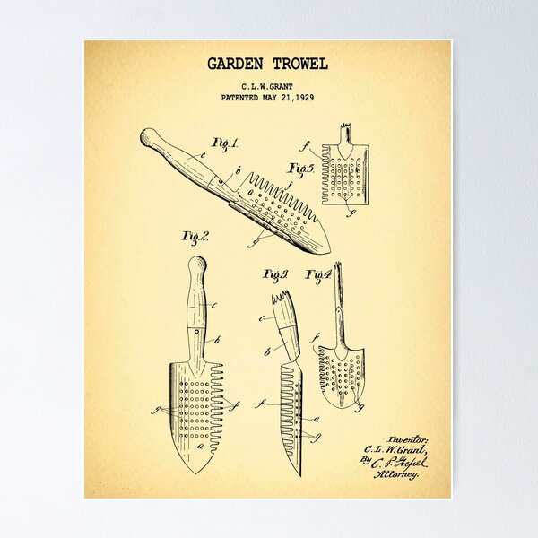 Item preview, Garden Trowel designed and sold by PATENT PRINTS.
