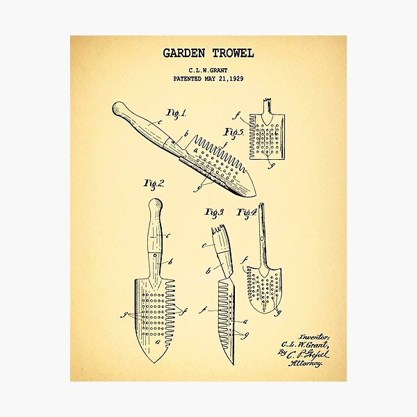 Item preview, Garden Trowel designed and sold by PATENT PRINTS.