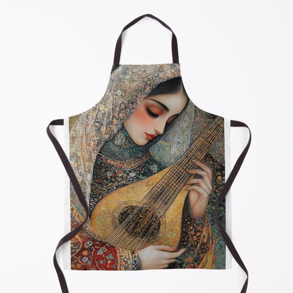 Item preview, Beautiful woman playing oud in ornate attire creates. designed and sold by Artessie.