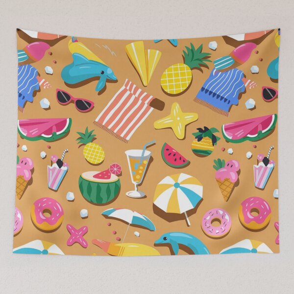 Item preview, Tropical Summer Vibes Pattern designed and sold by Furbulous Faces.
