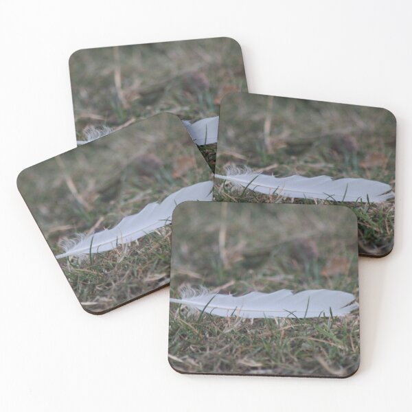 Item preview, White feather on grass  designed and sold by Emma  Amies.