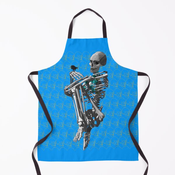 Item preview, Skeleton with blue roses and crow designed and sold by m-yoga-store.