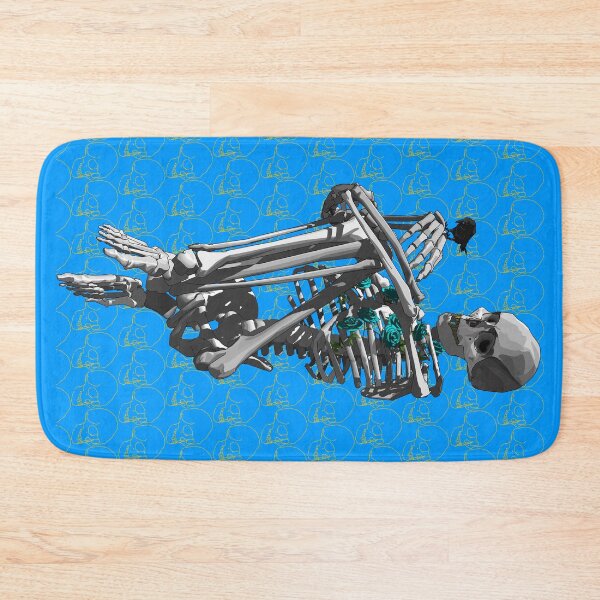 Item preview, Skeleton with blue roses and crow designed and sold by m-yoga-store.