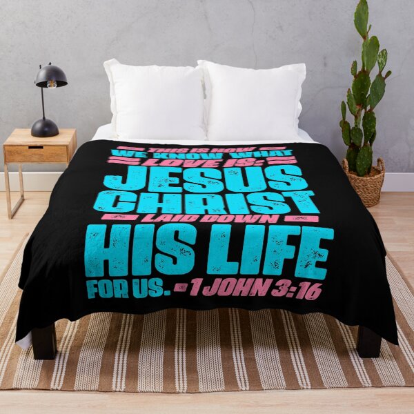 Item preview, 1 John 3:16 Jesus Christ laid down his life for us designed and sold by plushism.