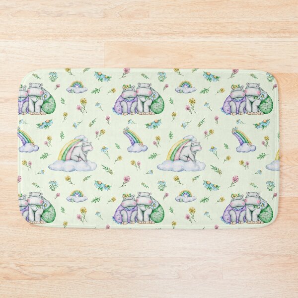Item preview, Seamless watercolours patterns set «Dreamy Hippo Garden: a celestial pattern Collection designed and sold by NelenaArt.