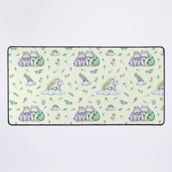 Item preview, Seamless watercolours patterns set «Dreamy Hippo Garden: a celestial pattern Collection designed and sold by NelenaArt.