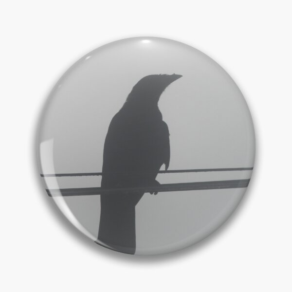 Item preview, Crow on wire in misty greys designed and sold by Emma  Amies.