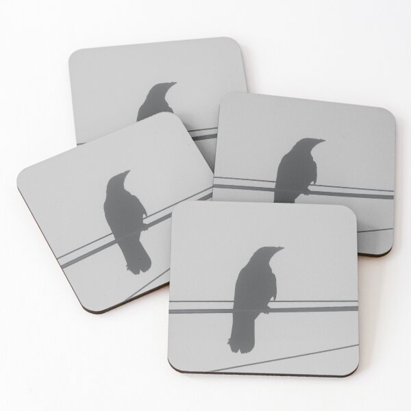 Item preview, Crow on wire in misty greys designed and sold by Emma  Amies.