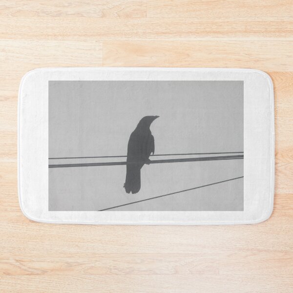 Item preview, Crow on wire in misty greys designed and sold by Emma  Amies.