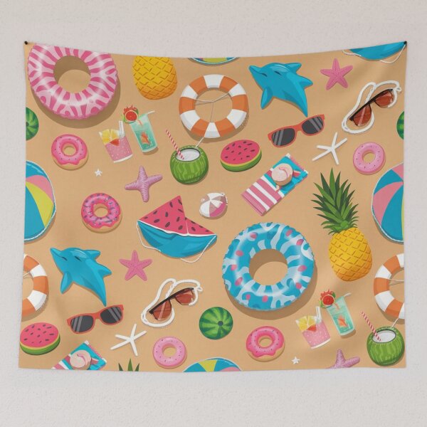 Item preview, Sunny Beach Day Pattern designed and sold by Furbulous Faces.
