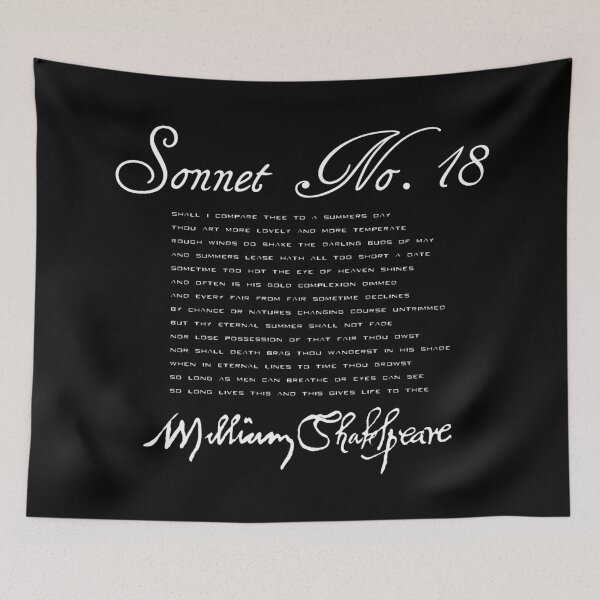 Item preview, Shakespeare Sonnet No. 18 (Dark) designed and sold by Styled Vintage.