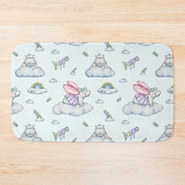 Item preview, Seamless watercolours patterns set «Dreamy Hippo Garden: a celestial pattern Collection designed and sold by NelenaArt.