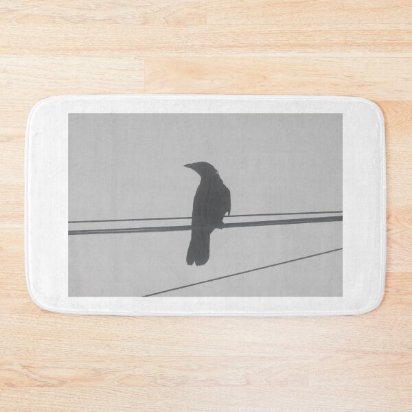 Item preview,  Crow on wire in misty greys designed and sold by Emma  Amies.