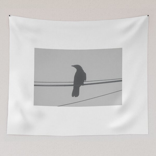 Item preview,  Crow on wire in misty greys designed and sold by Emma  Amies.