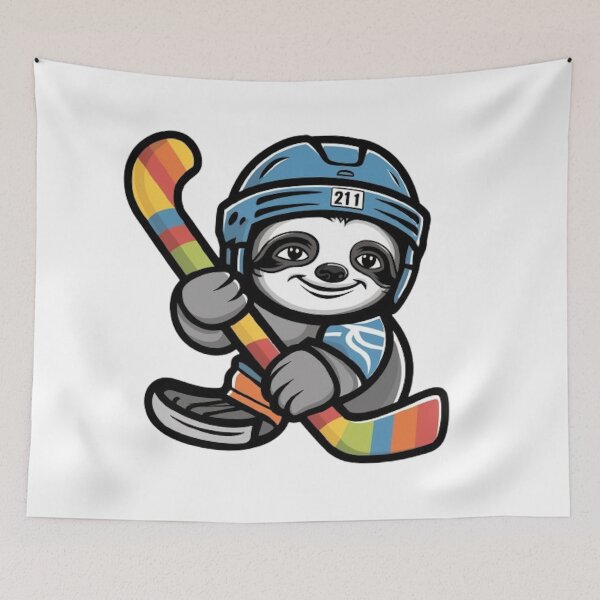 Item preview, ICE HOCKEY PLAYER SLOTH designed and sold by likbatonboot.