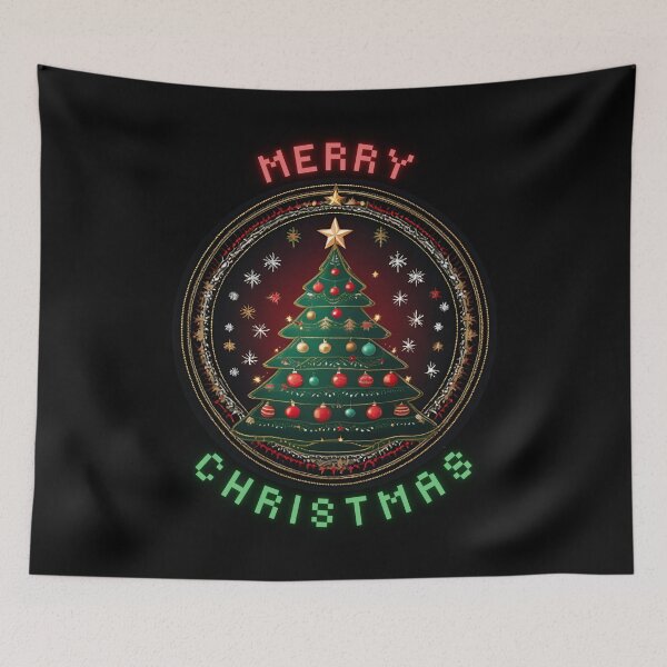 Item preview, Merry Christmas Ornament Art Design designed and sold by ChicTrendz.