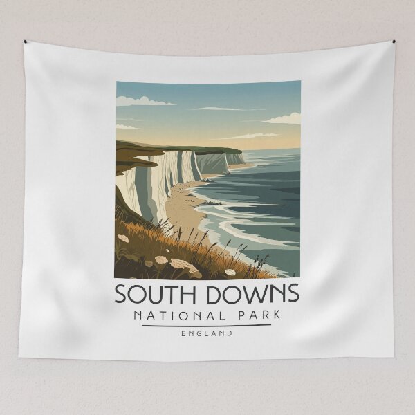 Item preview, A Vintage Illustration of South Downs National Park - England  designed and sold by GoodOldVintage.