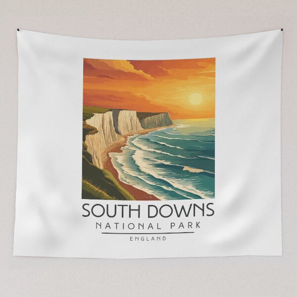 Item preview, A Vintage Illustration of South Downs National Park - England  designed and sold by GoodOldVintage.
