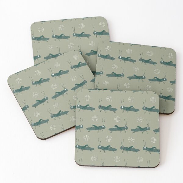 Item preview, Grasshoppers on green designed and sold by reneesillus.