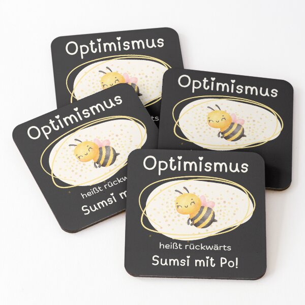 Item preview, Optimism backwards means Sumsi with Po saying designed and sold by AlameaDesign.