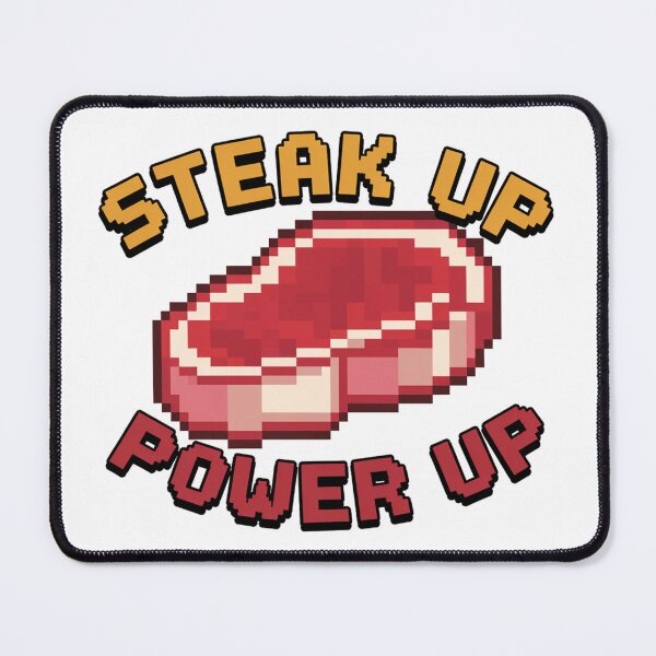 Item preview, Steak Up: Level Up Your Power! designed and sold by 8bitdecalworld.