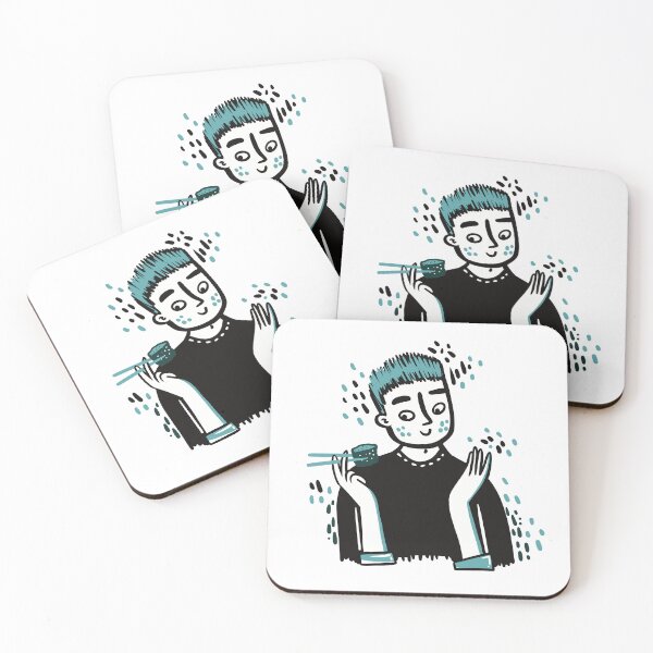 Item preview, A man eating Sushi designed and sold by jasmineberry.
