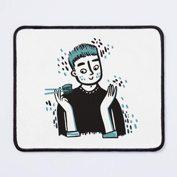 Item preview, A man eating Sushi designed and sold by jasmineberry.