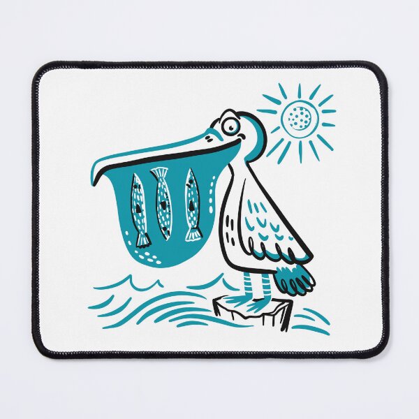 Item preview, Pelican with three fish designed and sold by jasmineberry.