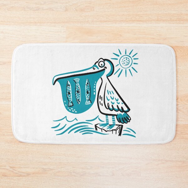 Item preview, Pelican with three fish designed and sold by jasmineberry.