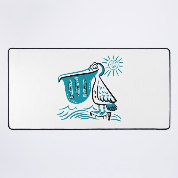 Item preview, Pelican with three fish designed and sold by jasmineberry.