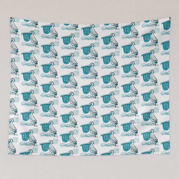 Item preview, Pelican with three fish designed and sold by jasmineberry.