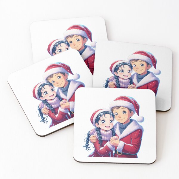 Item preview, Cute Anime Couble Celebrating Christmas designed and sold by Anime-Planet1.