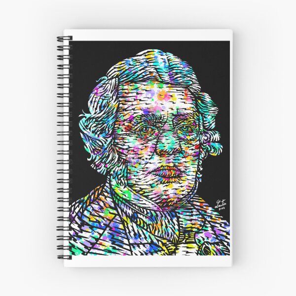 Item preview, WILLIAM MAKEPEACE THACKERAY ink and watercolor portrait .1 designed and sold by lautir.