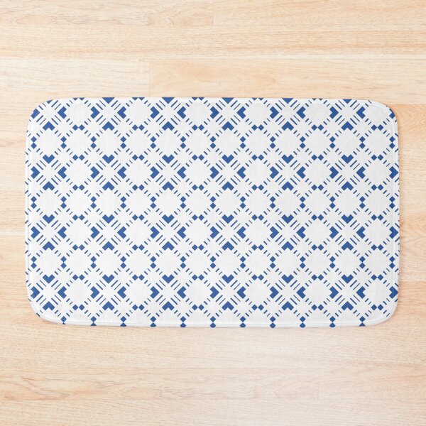Item preview, mosaic background, Blue and black background, seamless geometric with dot diamond checkerboard pattern repeat and seamless replete image design for fabric printing or vintage theme wallpaper 80's year designed and sold by pipikijung.