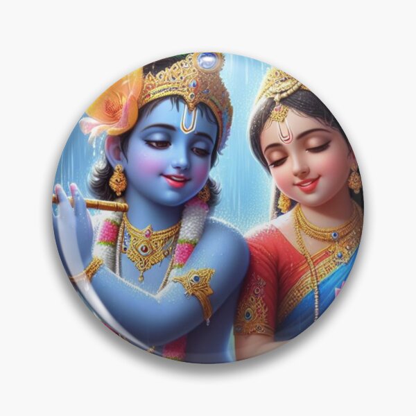 Artikelvorschau, Radha Krishna sitzt im Regen im Wald von Vrindavan entworfen und verkauft von VrindaArts.