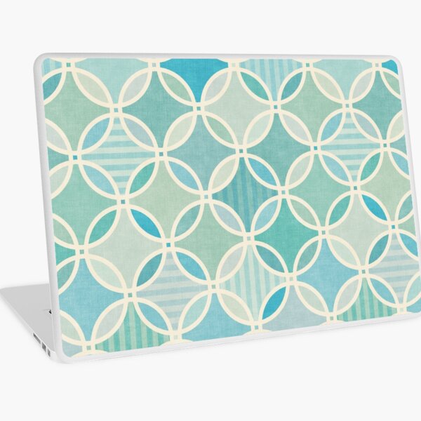 Item preview, Motif géométrique circulaire bleu vert et crème designed and sold by micklyn.