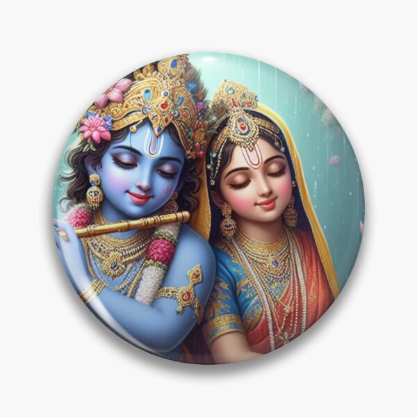 Artikelvorschau, Radha Krishna sitzt im Regen im Wald von Vrindavan entworfen und verkauft von VrindaArts.