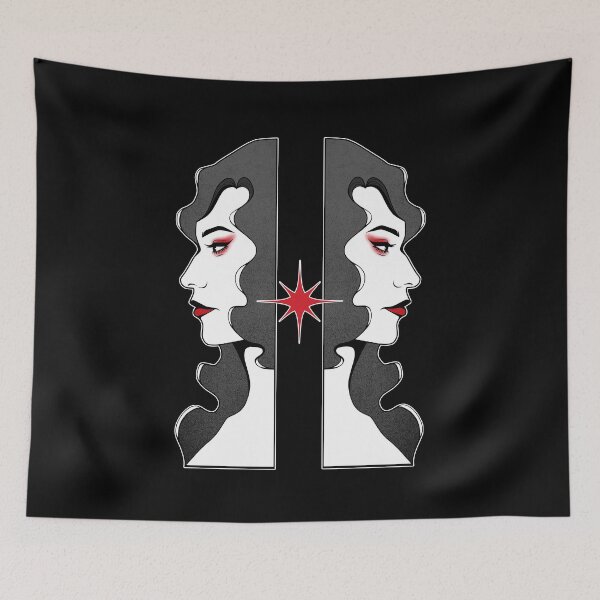 Item preview, Gemini Femme Fatale with Red Lips designed and sold by ObsidianDaz.